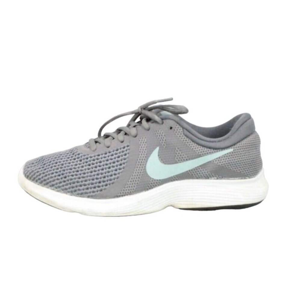 Nike Gray Mesh Lace Up Low Top Sneaker Running Shoes Size 8 - Picture 1 of 9
